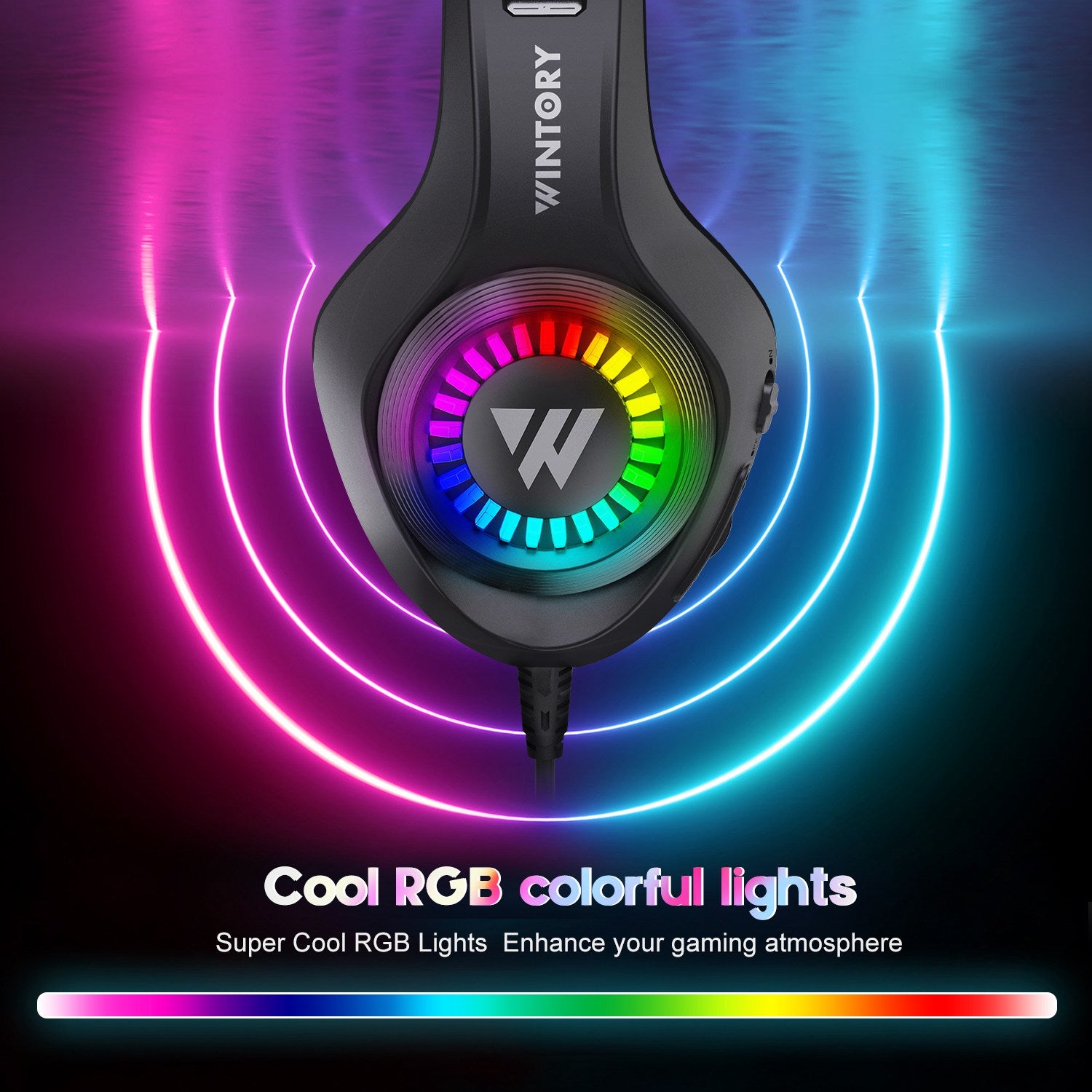 WINTORY M3 Wired Over-Ear E-sports Headphone Ergonomic Computer Gaming Headset with RGB Light WINTORY M3 Wired Over-Ear E-sports Headphone Ergonomic Computer Gaming Headset with RGB Light